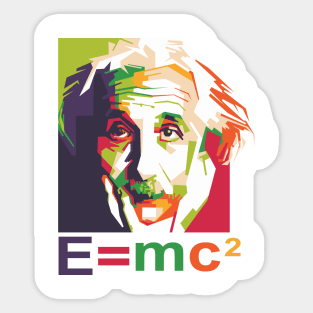 Albert Einstein Pop Art Sticker